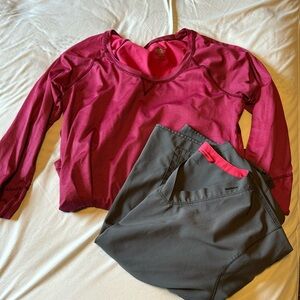 Carhart Scrub Top With Layering Shirt